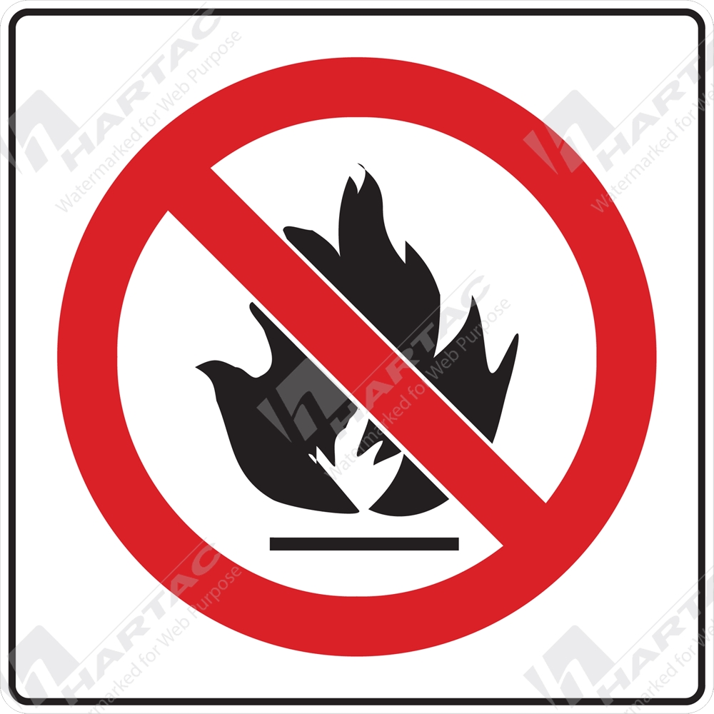Facility Maintenance Safety No Naked Flames Prohibition Signs Safety