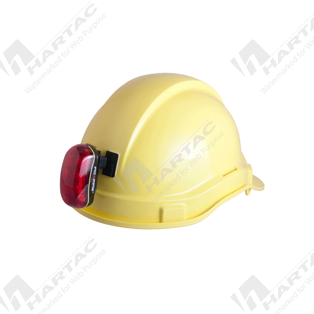 hard hat with red light