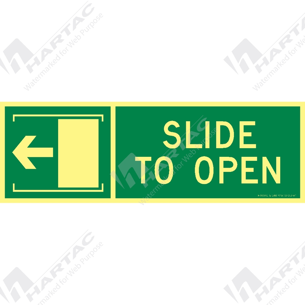 Classic Slide Door Sign - White - Large