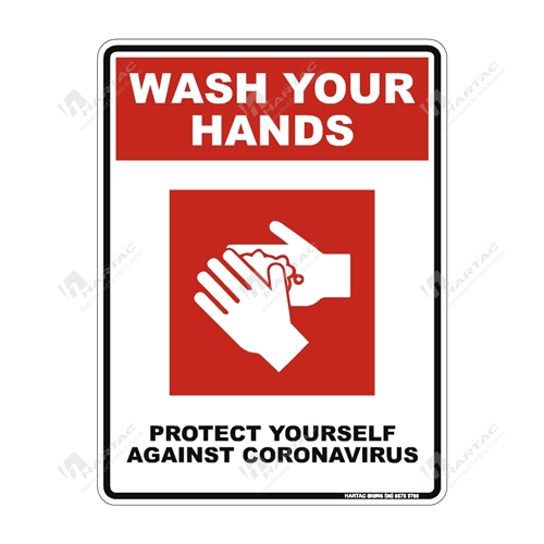 Stop Hand Symbol Aluminum Sign (Non Reflective)