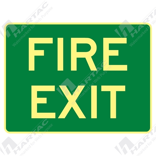 luminous fire exit signs