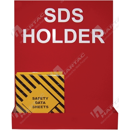 Sds Msds Documents Storage 600 750 100 Red Acrylic Sds Holder No Files White Text Sds Holder Company Name Hartac Australia