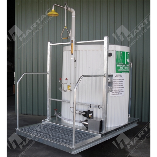 Safety Shower & Eye/Face Wash 1600L Portable Tank Showers & Eye Wash