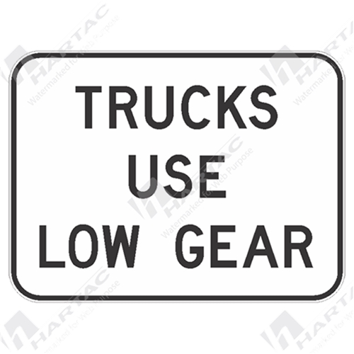 Guide Signs Trucks Use Low Gear Aluminium Reflective Class 1