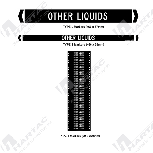 Pipemarkers Pipemarker S/A Non Ref (pk10) Other Liquids White on