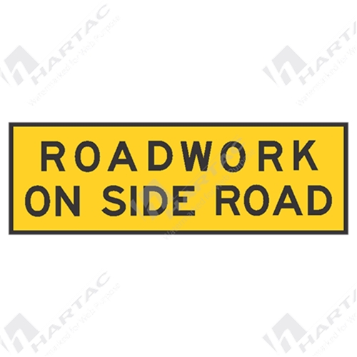 Temporary Signs Roadwork On Side Road Box Edge Frame Ref CL 1