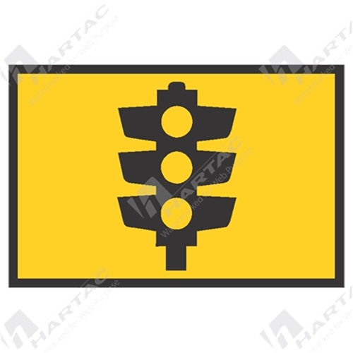 Temporary Signs Traffic Signals Ahead Box Edge Frame Ref CL 1