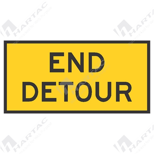 Temporary Signs - End Detour Box Edge Frame Ref Cl 1 - Company Name -  Hartac Australia